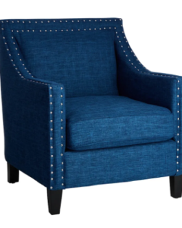 Erica Studded Accent Chair, Blue